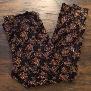 Navy, Tan and Orange LulaRoe TC leggings